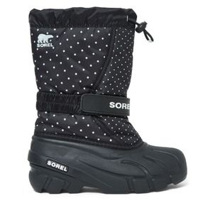 SOREL | Flurry polka dot boots black girls sz 2
